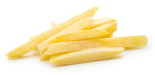 french fries on a white background