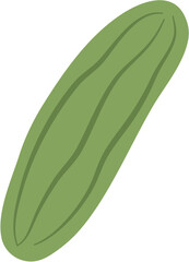 Flat Cucumber Illustration