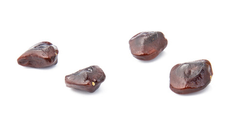 tamarind with leaf isolated on white background