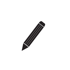 vector illustration of a simple pencil silhouette icon, flat design style isolated on a white background