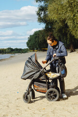 woman with a stroller