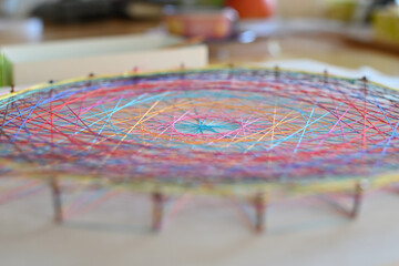 シュタイナー教育の糸掛けの模様　素数の糸掛け