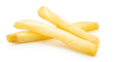 french fries on a white background