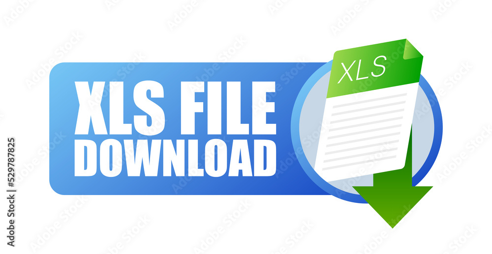 Poster xls file icon. spreadsheet document type. modern flat design graphic illustration. vector xls icon.