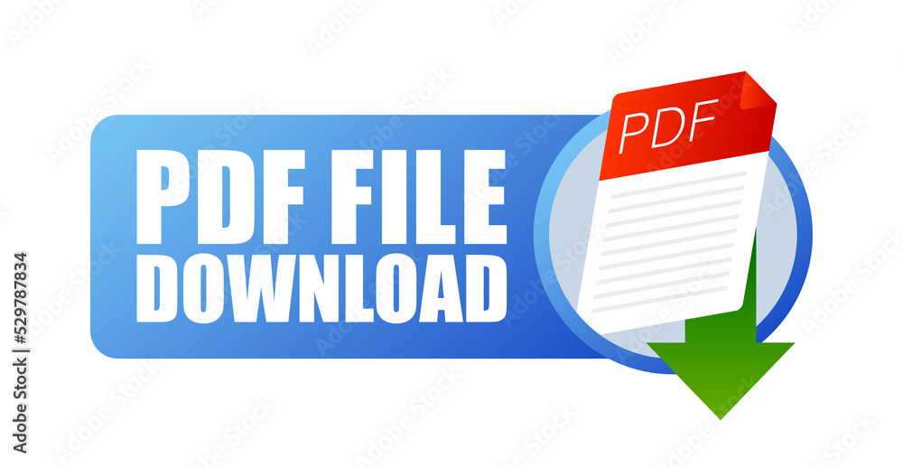 Poster download pdf file icon. spreadsheet document type. vector pdf icon.