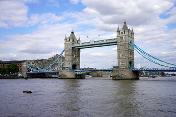 Fototapeta na wymiar London cityscape with Tower Bridge, England, United Kingdom