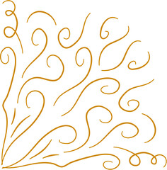 Swirl Side Corner Border Decoration