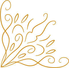 Swirl Side Corner Border Decoration