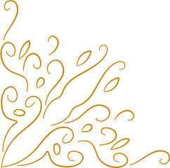 Swirl Side Corner Border Decoration