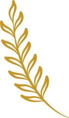 Gold Leaves Emblem Decoration