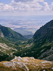 Fototapeta na wymiar View of the valley, High Tatras, Slovakia