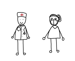 Medizinisches Fachpersonal: Arzt und Patientin