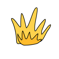 Kids drawing yellow grass bush garden Decoration