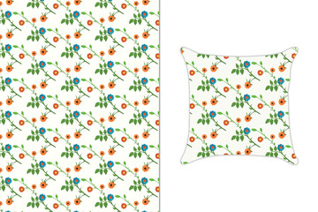 Fototapeta na wymiar Blossom flowers for seamless pattern . Tropical flower fashion. Tropic flowers for nature and Vector illustration 