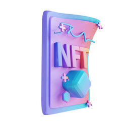 3D illustration NFT document