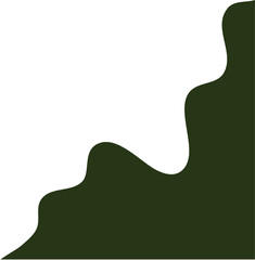 Blob Boho Corner Border Shape