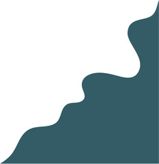 Blob Boho Corner Border Shape