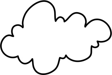 Cute Cloud Line Doodle