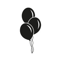 Balloons icon. Vector. Flat design. © Lidiia Koval