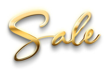 Golden Luxury Sale Text Cutout