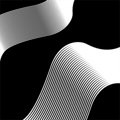 Abstrac white background with geometric and line vector. Black and White.

