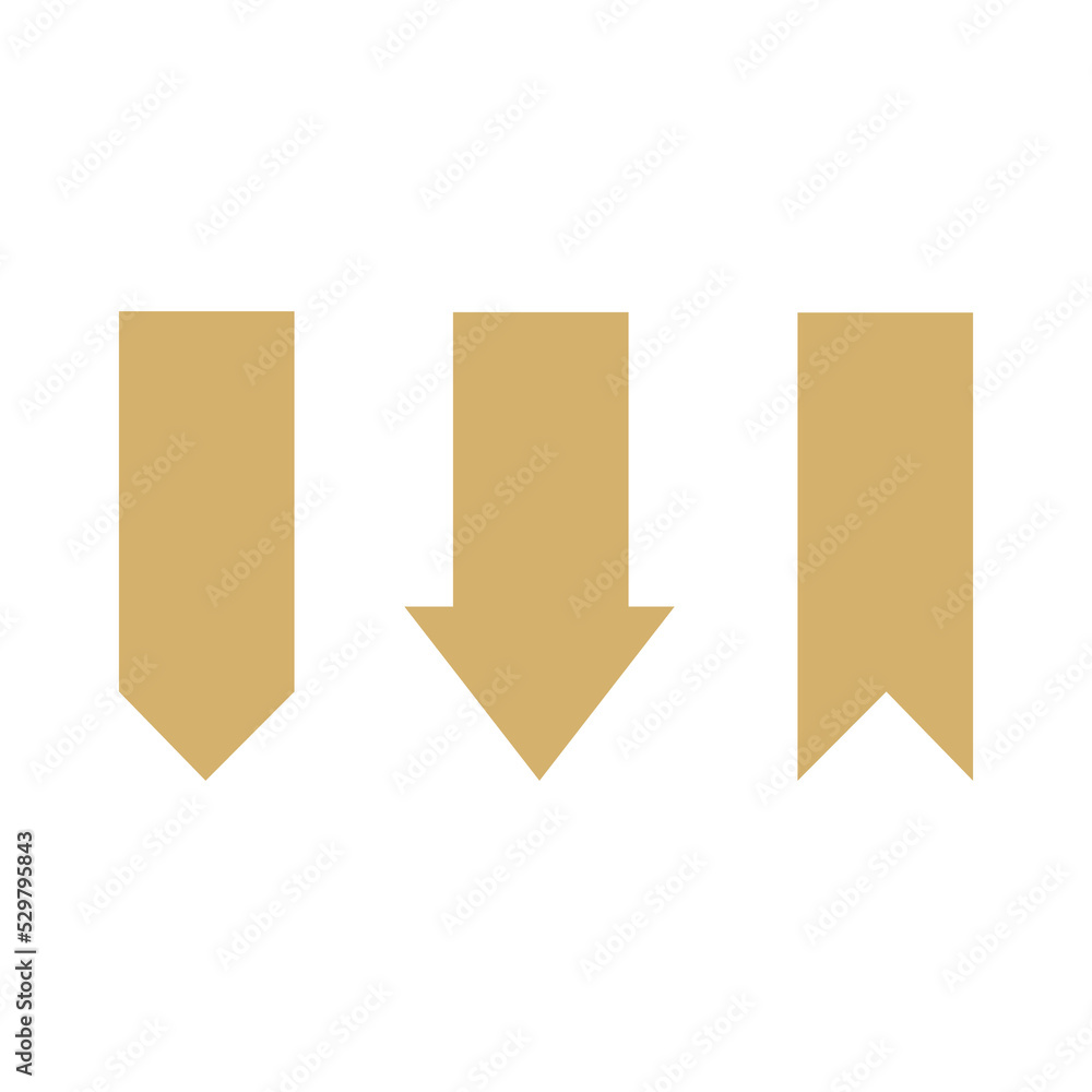 Poster basic shape design element in golden color