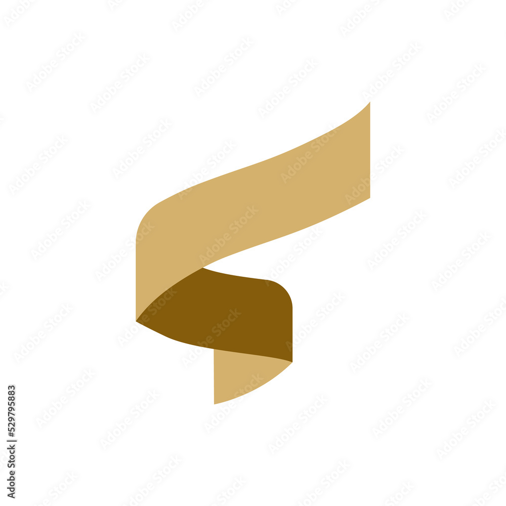 Poster ribbon illustrations in golden color. set of empty element decoration for text copy space. elegant f
