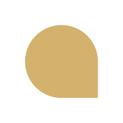basic shape design element in golden color