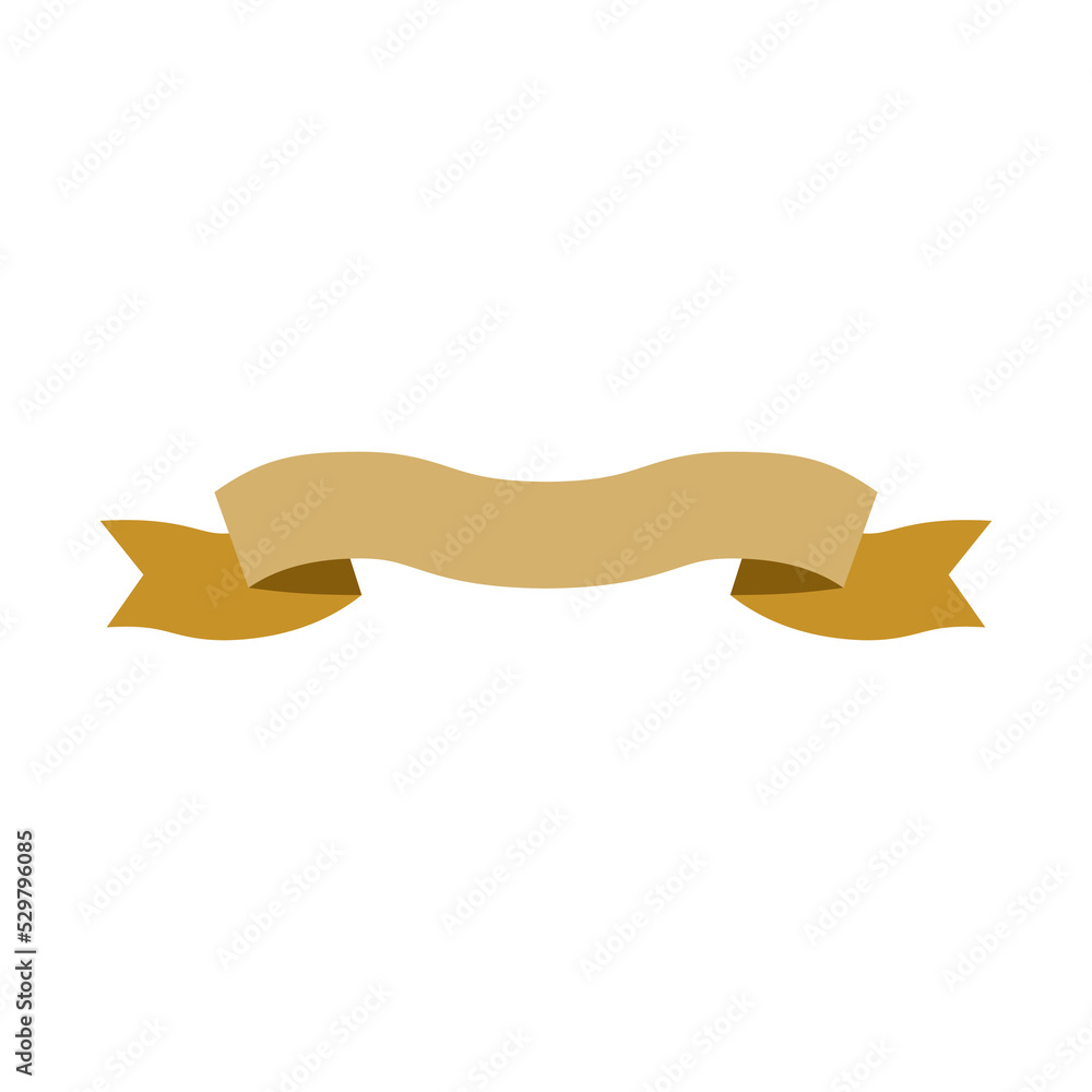 Poster ribbon illustrations in golden color. set of empty element decoration for text copy space. elegant f