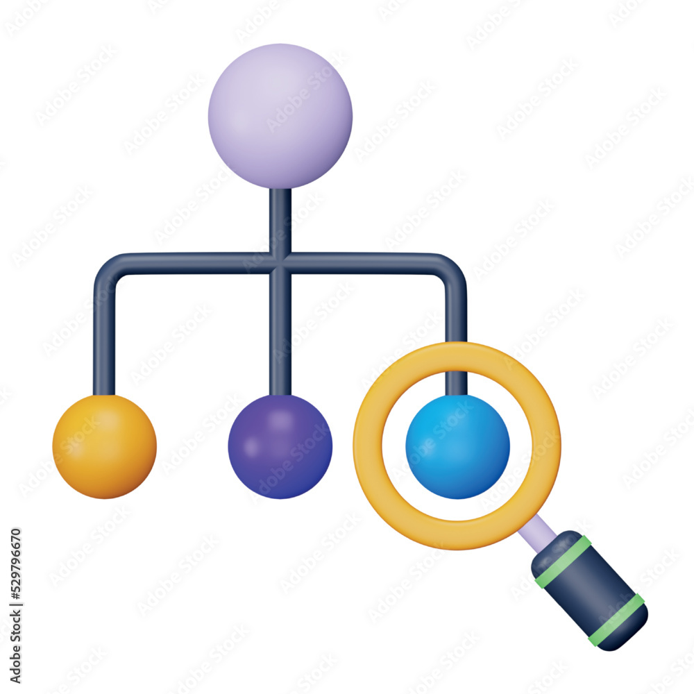 Poster structure 3d rendering isometric icon.