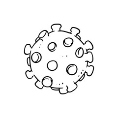 virus hand drawn illustration design