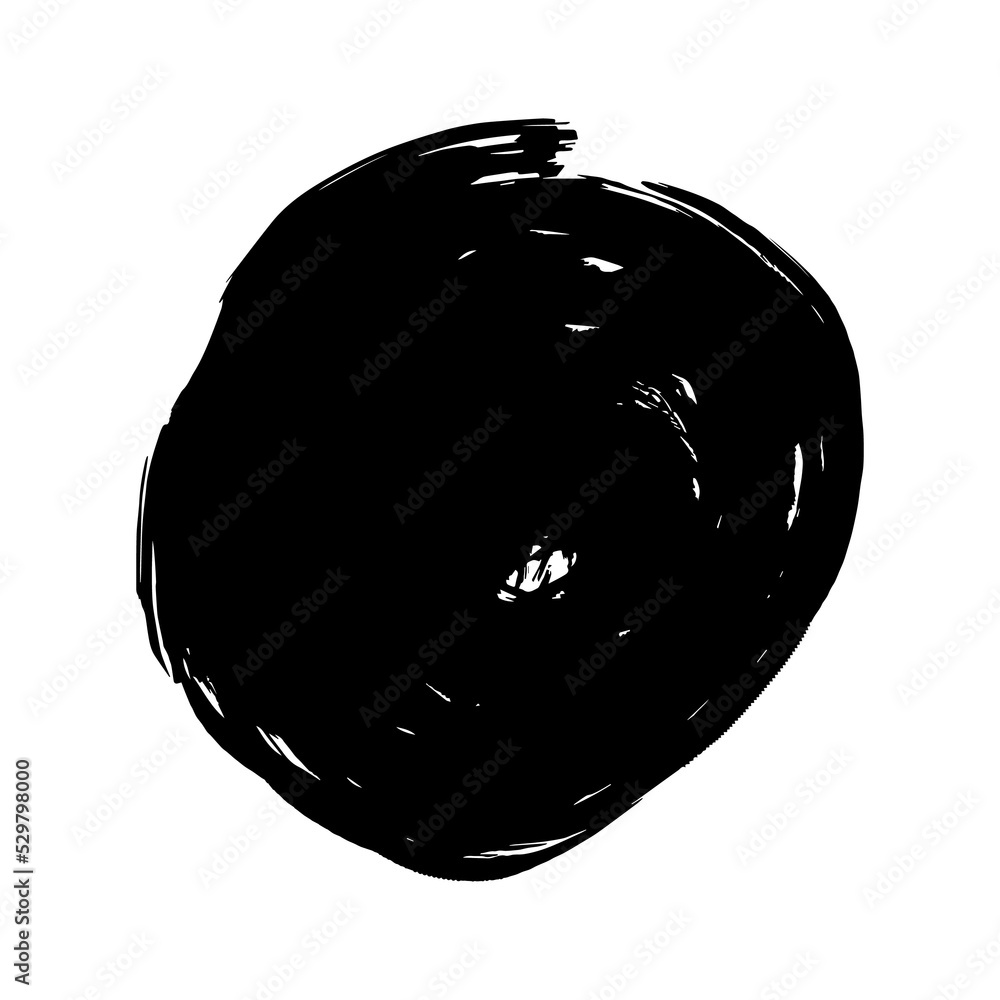 Poster circle strach shape in black ink strokes for design element. graphic design elements for lower third