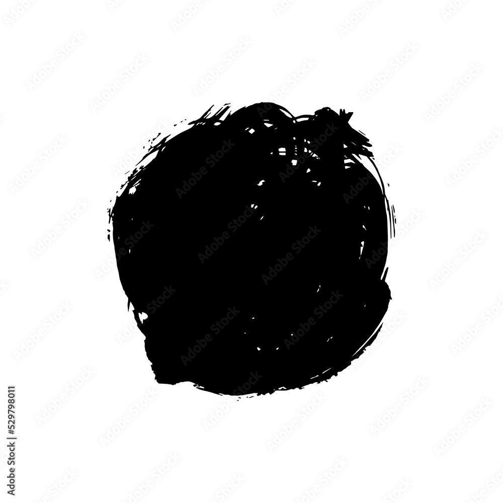 Poster circle strach shape in black ink strokes for design element. graphic design elements for lower third