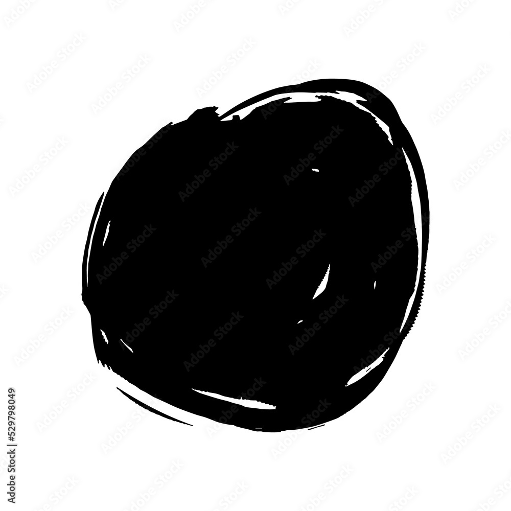 Poster circle strach shape in black ink strokes for design element. graphic design elements for lower third