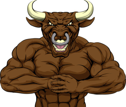 Bring it bull mascot