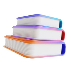 3D illustration colorful book
