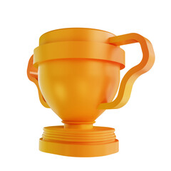 3D illustration colorful trophies