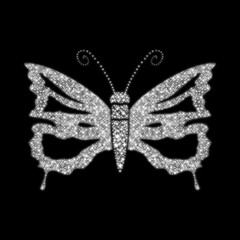 white diamond butterfly