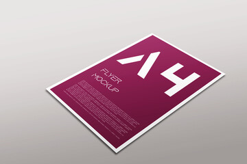 Realistic poster or flyer mockup