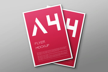 Realistic poster or flyer mockup