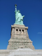 Fototapeta na wymiar Statue of Liberty National Monument Statue of Liberty Liberty Island Sky Statue Azure