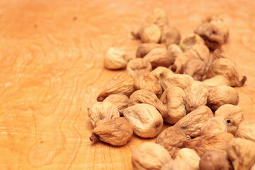 Dried figs ready to be open and filled 