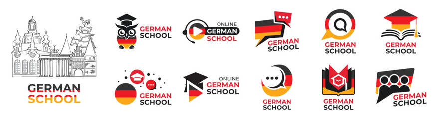 Vector logo of the German language school