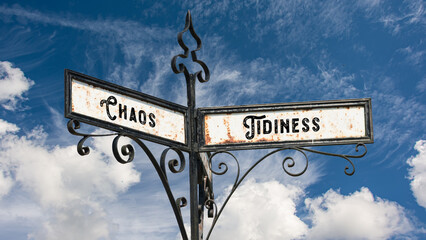 Street Sign to Tidiness versus Chaos