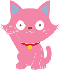 ピンクの招き猫
