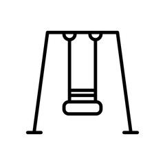 Swing park playground icon vector.