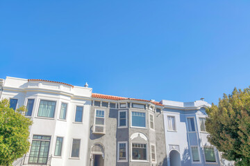 Residential buildings with modern mediterranean exterior in San Francisco, CA