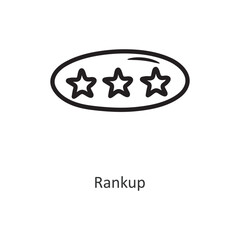 Rankup vector outline Icon Design illustration. Gaming Symbol on White background EPS 10 File