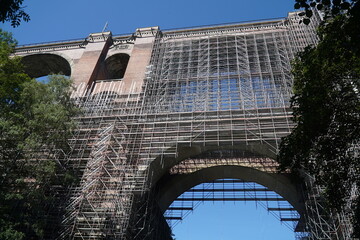 Elster viaduct (Elstertalbrücke) was completed in 1851. Total renovation of the brick built bridge...