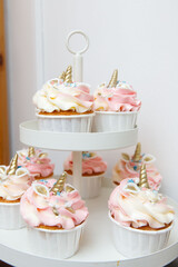 cupcakes with whipped cream